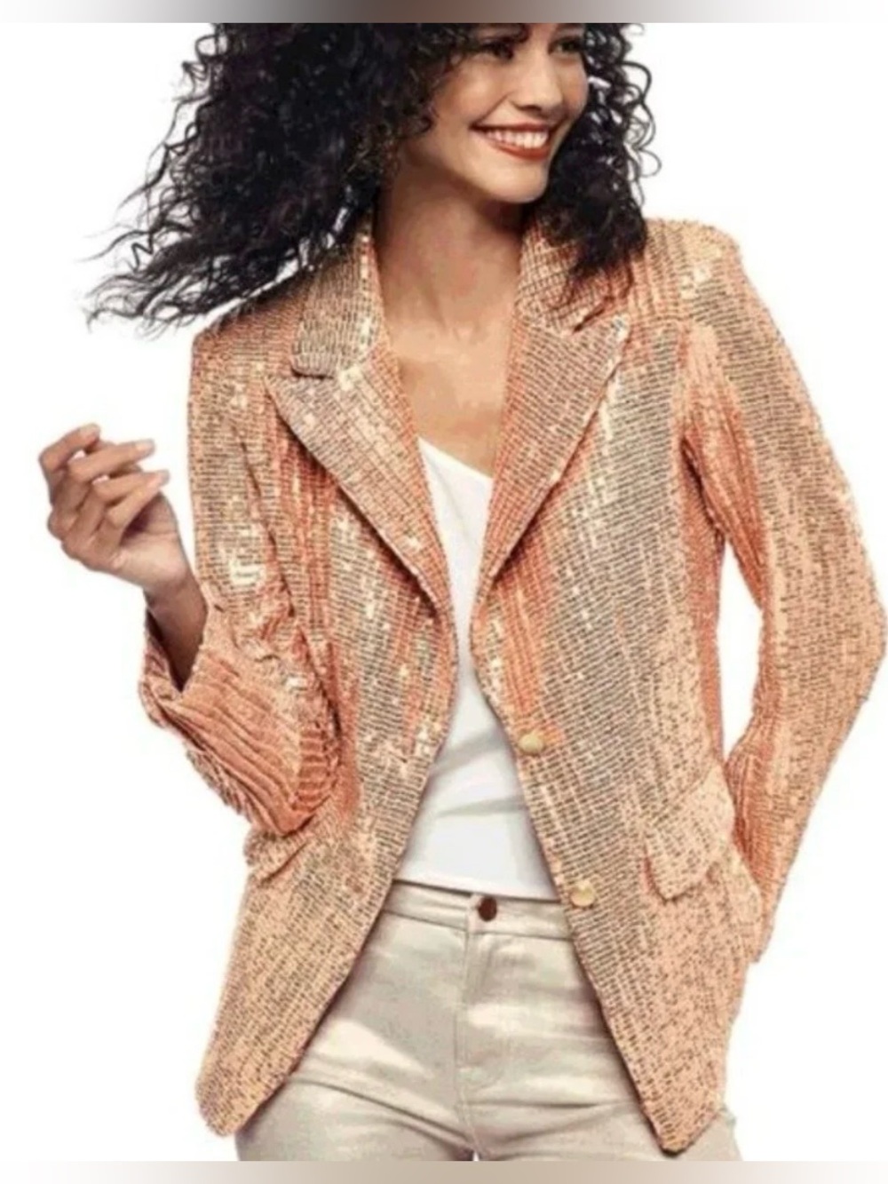 Berek sequined stretch knit blazer